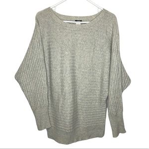 J. Crew Gray dolman sleeve cashmere blend Sweater